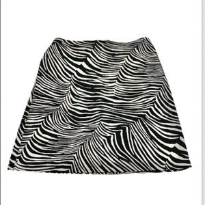 Ann Taylor Factory Zebra Print Skirt Size 8